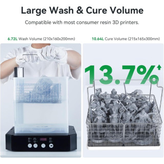 Creality UW-03 Huge Wash and Cure for UV Resin 3D Printer LCD MSLA DLP